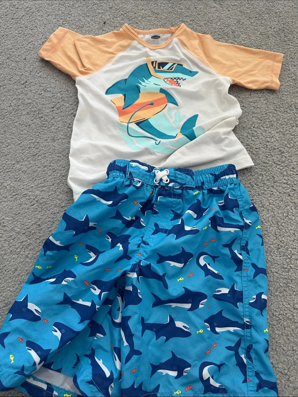 Old Navy Boys Bright Multi-Color Swim Set - Yellow, Blue, Red, Teal